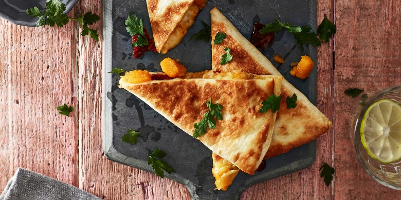Pompoen-quesadilla