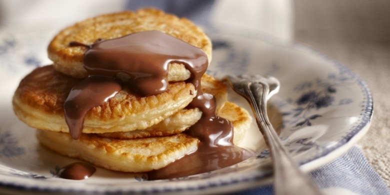 Dikkerdjes met warme chocoladesaus