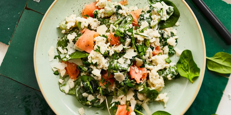 Spinazierisotto met zalm