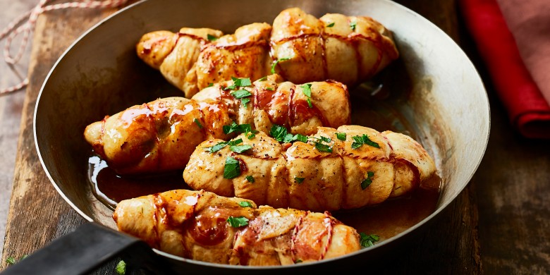 Kiprolletjes met parmaham