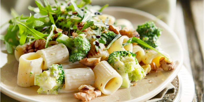 Rigatoni met broccoli en gorgonzola