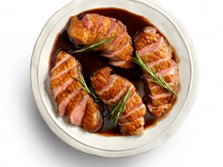 Eendenborst met speculaassaus