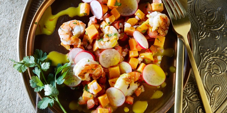 Garnalen in het zuur