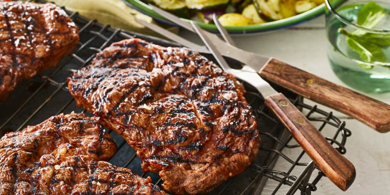 Ribeye met sinaasappel en rozemarijn