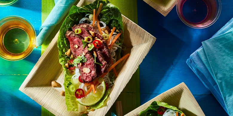 Vietnamese slawraps met biefstuk