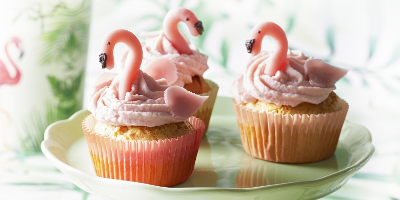 Flamingo-limoenmuffins