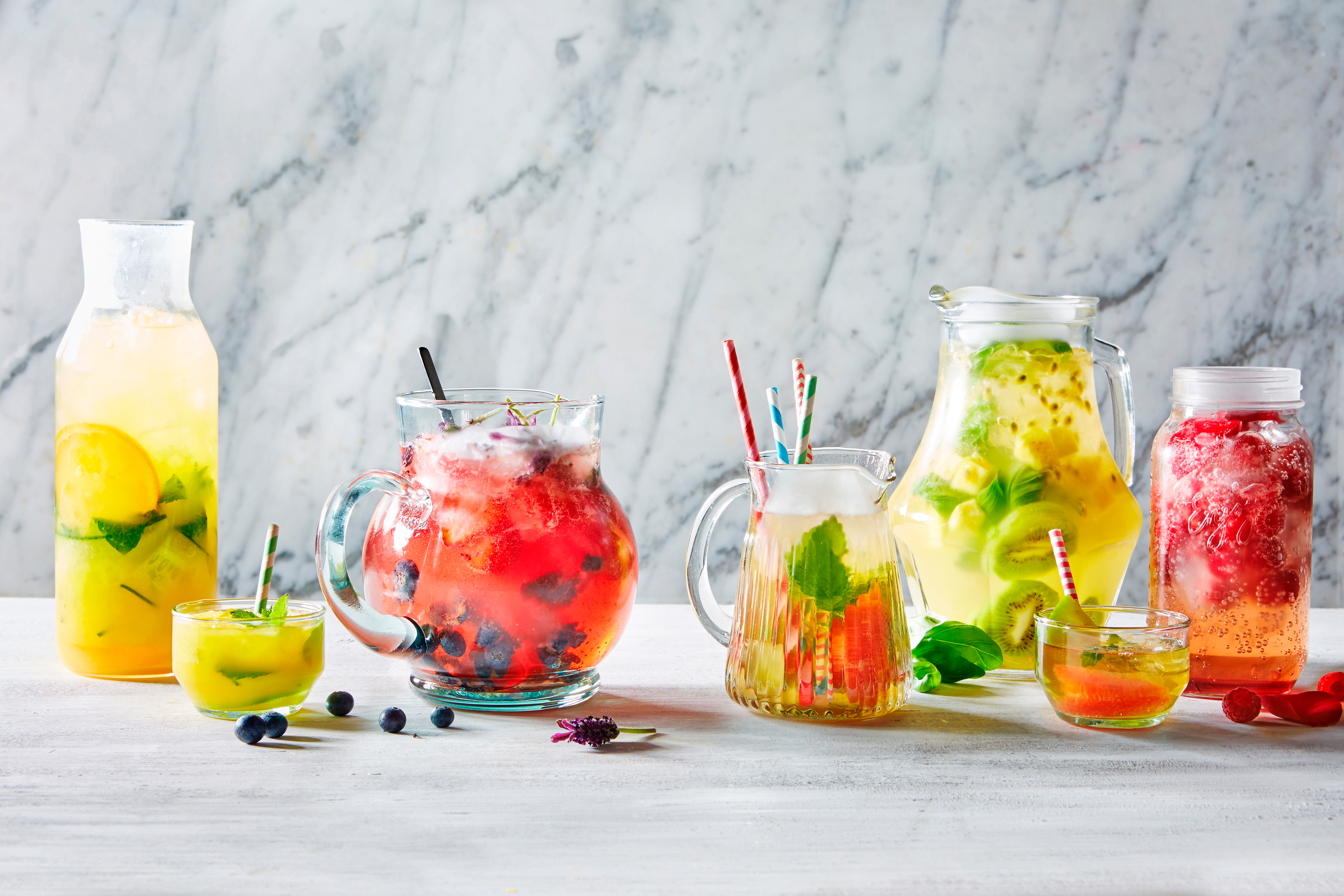 Groene ijsthee met grapefruit en appel