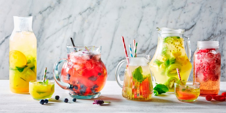 Groene ijsthee met grapefruit en appel