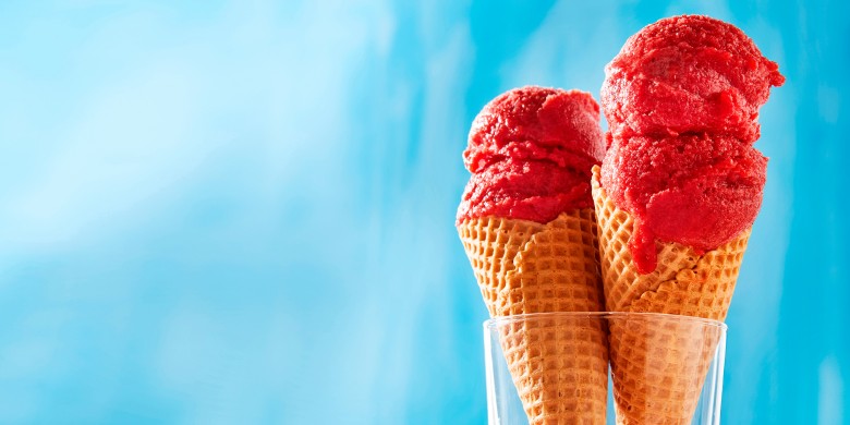 Frambozen-bietensorbet