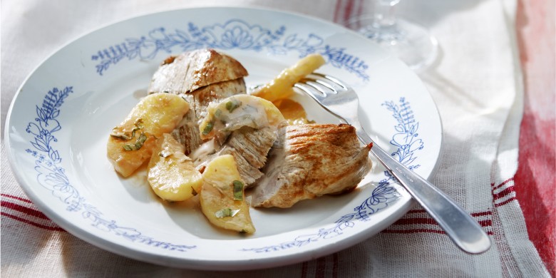 Filet mignon aux pommes