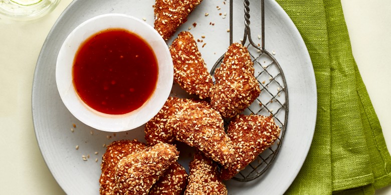 Tofu-nuggets met sesamzaad